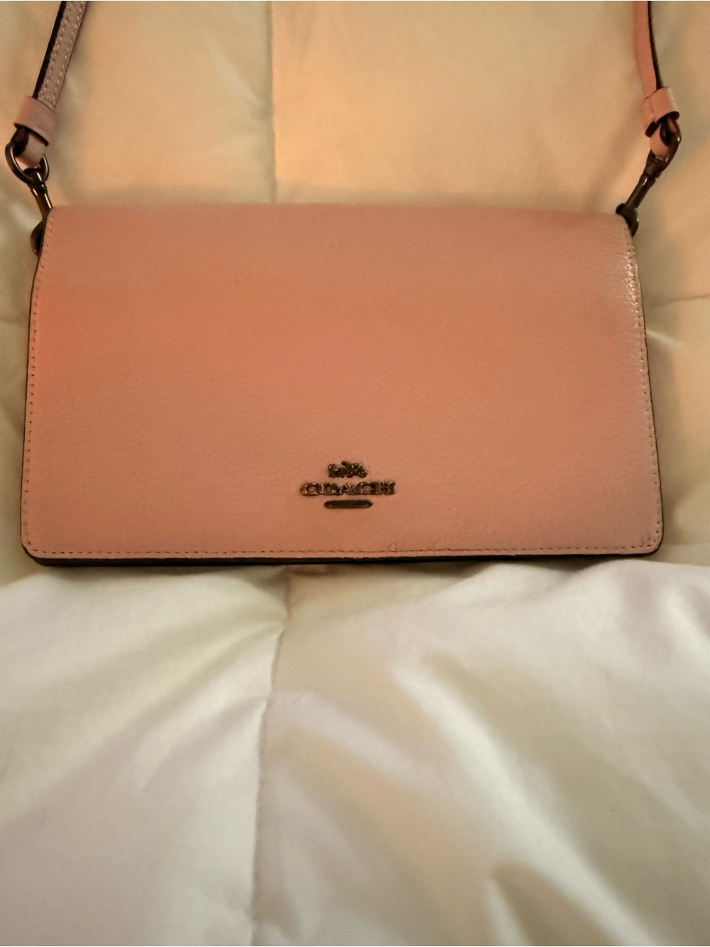 Coach Hayden fold over faded blush/pink crossbody/shoulder/clutch